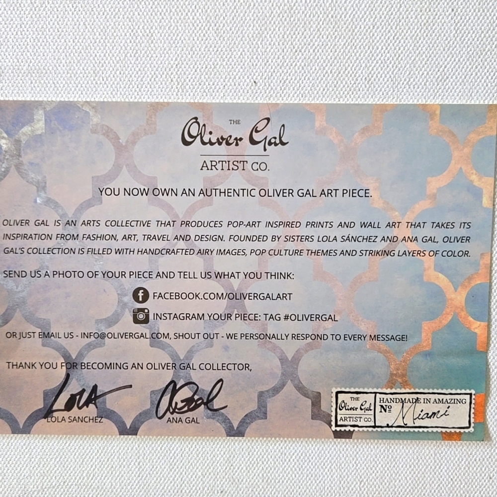 Oliver Gal Drinks And Spirits Dom Marbles Dom Perignon W COA certificate Of Auth - Picture 7 of 10